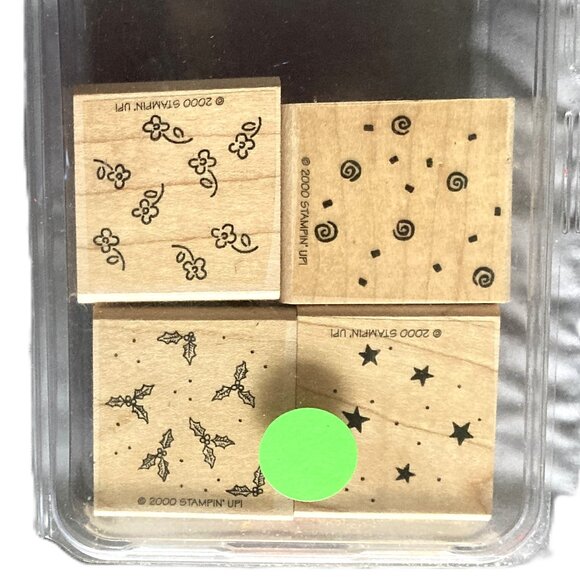 Stampin Up - Background Basics & Festive Four - 8 Stamps - Picture 5 of 6